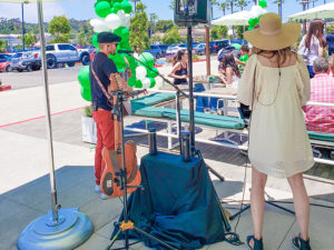 The Heart Band plays live music on the patio at Sweetgreen Del Mar during their grand opening celebration. 