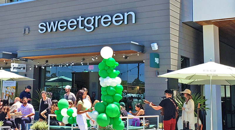 Sweetgreen Del Mar storefront with balloons